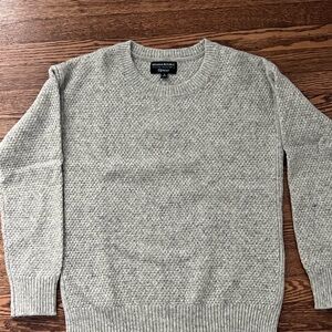 Banana Republic Women’s Gray and Metallic Crewneck Textured Sweater